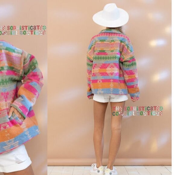 THE TOPSANNAH LADIES AZTEC PRINT JACKET - Picture 2 of 12